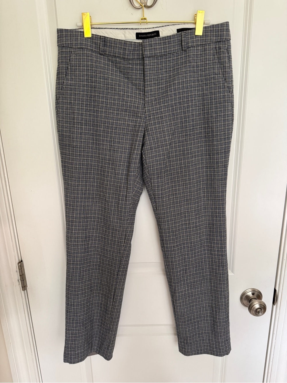 Banana Republic Sloan Herringbone Plaid Ankle Pants